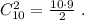 C_{10}^2 = \frac{ 10 \cdot 9 }{2} \ .