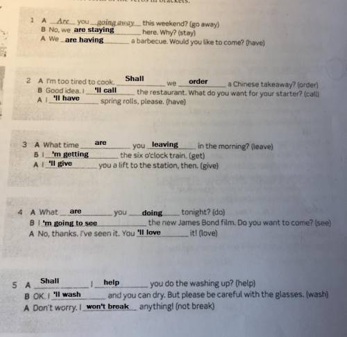 Complete the dialogues with the correct future form of the verb in brackets.