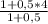 \frac{1+0,5*4}{1+0,5}