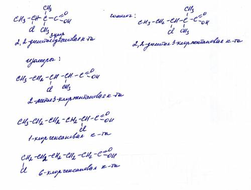 10-11 класс составьте структурную формулу 2,2-диметил-3-хлорбутановой кислоты: 1-ее гомолога, 4-х из