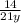 \frac{14}{21y}