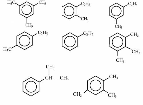 Составьте формулы изомеров углеводорода состава c9h14
