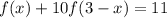 f(x)+10f(3-x)=11