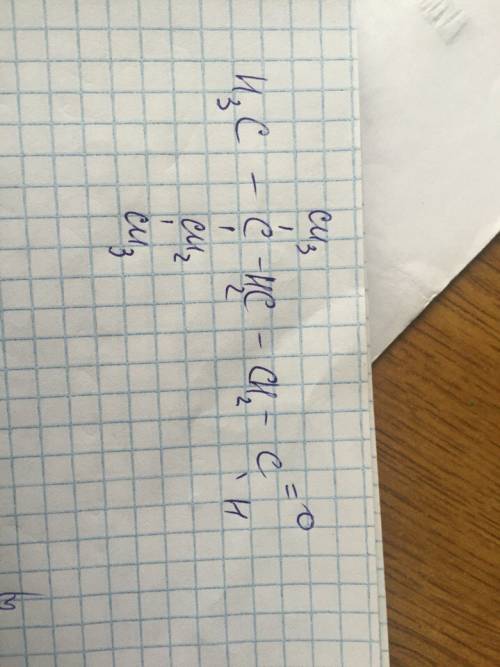 Напишите структурную формулу 2,2метилэтилпентаналь