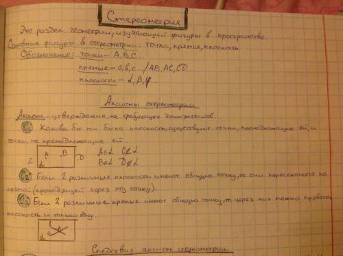 Что такое стереометрия.сформулируйте аксиомы стереометрий