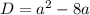 D=a^2-8a