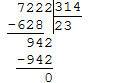 2820: 235= 7222: 314= 14484: 426= 25916: 418= решить примеры в столбик