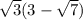 \sqrt{3}(3- \sqrt{7} )