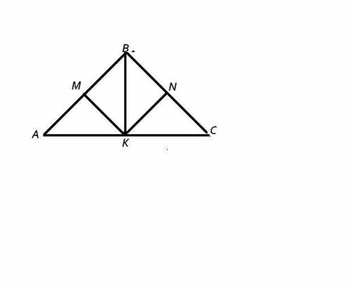 Начертите треугольник авс с прямым углом в . как разделить этот треугольник на 4 равные части? напиш