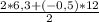 \frac{2*6,3+(-0,5)*12}{2}