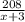 \frac{208 }{x+3}