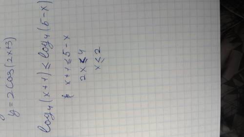 Решите неравенство: ㏒₄ ( x+1 ) ≤ ㏒₄ ( 5-x )