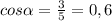 cos \alpha = \frac{3}{5}=0,6