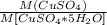 \frac{M(CuSO_4)}{M[CuSO_4*5H_2O]}