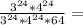 \frac{3 ^{24}* 4^{24} }{3 ^{24} * 4^{24}* 64 } =