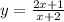 y= \frac{2x+1}{x+2}