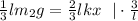 \frac13lm_2g=\frac23lkx\ \ |\cdot\frac3l