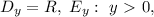 D_y=R, \ E_y: \ y\ \textgreater \ 0,