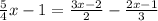 \frac{5}{4}x-1=\frac{3x-2}{2}-\frac{2x-1}{3}