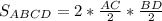 S_{ABCD}=2* \frac{AC}{2}* \frac{BD}{2}