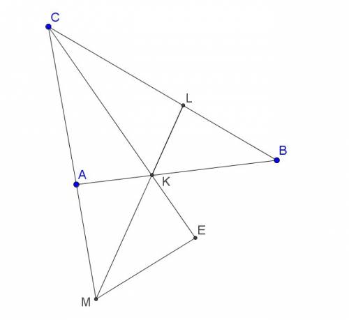 Втреугольнике abc провели биссектрису ck, а в треугольнике bck - биссектрису kl. прямые ac и kl пере