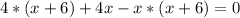 4*(x+6)+4x-x*(x+6)=0