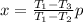 x = \frac{T_1-T_3}{T_1-T_2} p