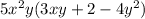 5 x^{2} y(3xy+2-4 y^{2} )