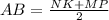 AB= \frac{NK+MP}{2}