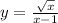 y=\frac{\sqrt{x} }{x-1}