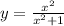 y= \frac{ x^{2} }{ x^{2} +1}