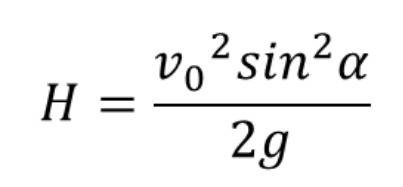 Найдите высоту подъема камня, брошенного с начальной скоростью 10 м/с под углом 45 градусов к горизо