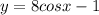 y=8cosx-1