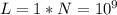 L=1*N=10^9