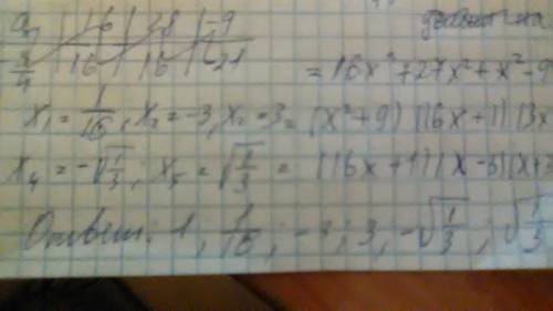 70 ! 1. решите уравнение: 16x^4+12x^3-28x^2-9x+9=0 2. решите уравнение функционально-графическим мет