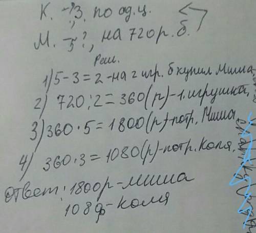 Кирилл купил три игрушки трансформеры по одинаковой цене, а максим пять таких же игрушек. максим пот