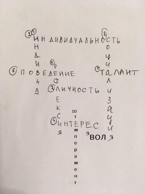 Составить кроссворд по теме человек индивид личность. 10 вопросов и ответов к ним, )