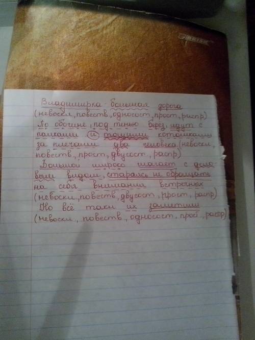 Сделать синтаксический разно предложений 1) владимирка-большая дорога. 2) по обочине, под тенью берё