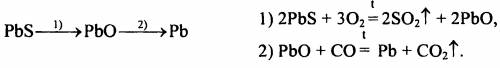 Предложите технологическую цепочку производства свинца из минерала галенита pbs . запишите уравнения