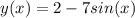 y(x)=2-7sin(x)