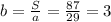 b=\frac{S}{a}=\frac{87}{29}=3