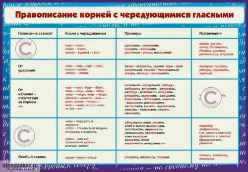 Нарисуйте и впишите в таблицу корни правило примеры ﻿