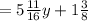 =5\frac{11}{16}y+1\frac{3}{8}