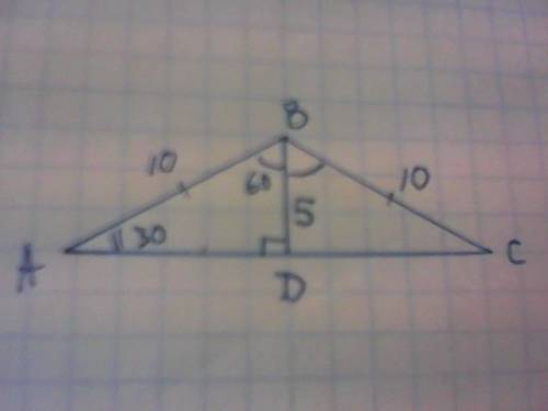 Спочно с по ! 1) в прямоугольном треугольнике один из острых углов равен 30* . биссектриса другого о