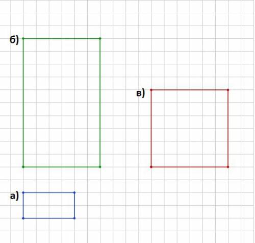 Начертите прямоугольник стороны которых относятся как: а)1: 2б)5: 3в)1: 1