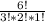 \frac{6!}{3!*2!*1!}