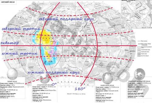 Как расположен материк африка относительно экватора , тропиков ( полярных кругов ) и нулевого мериди