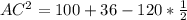 AC^2=100+36-120* \frac{1}{2}