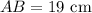 AB=19\text{ cm}