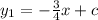 y_1=- \frac{3}{4} x+c